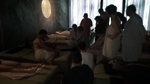 Happy Feet in der Sauna