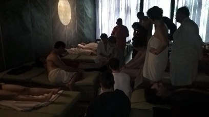 Happy Feet in der Sauna